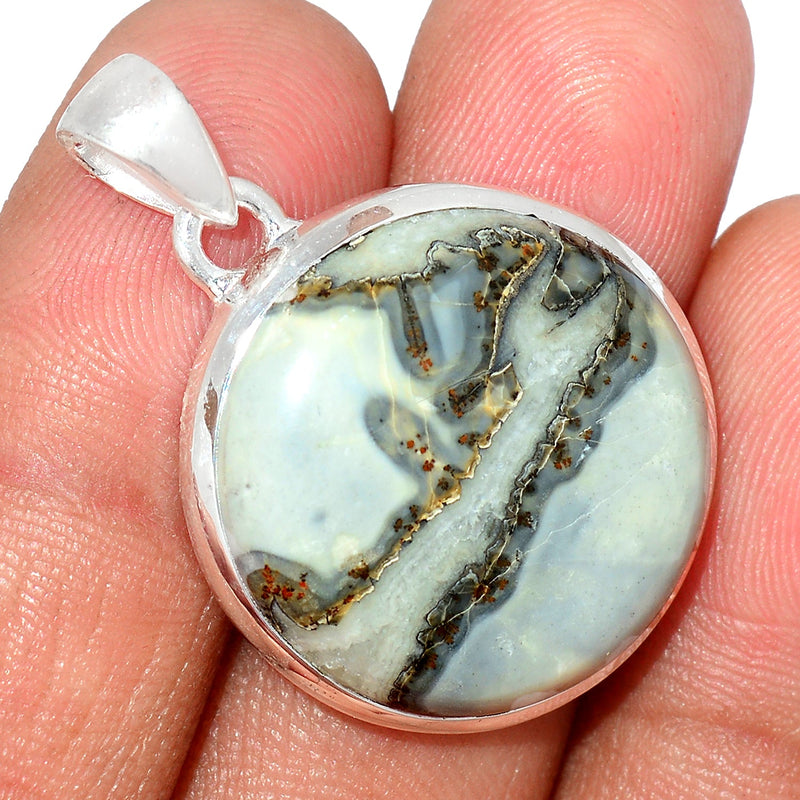 1.3" White Malingano Jasper Pendants - WMJP281