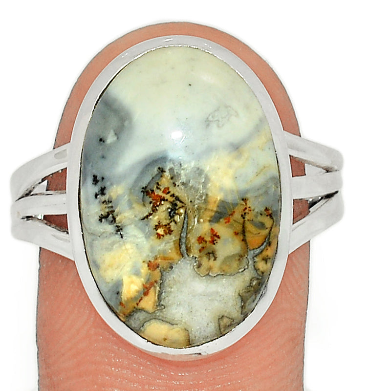 White Malingano Jasper Ring - WMJR290