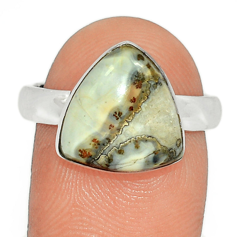 White Malingano Jasper Ring - WMJR332