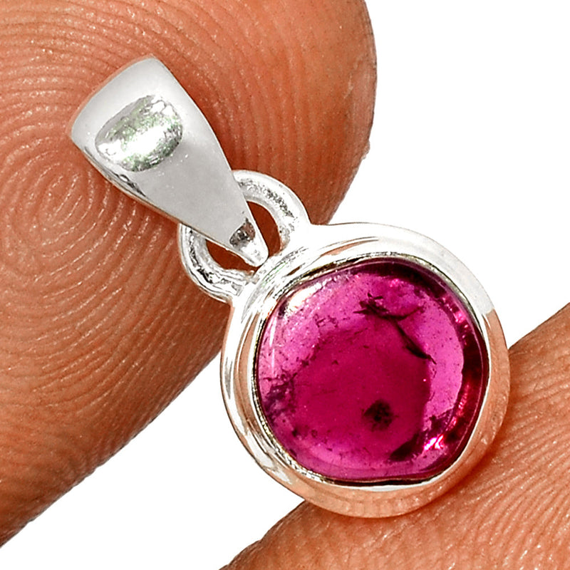 0.7" Watermelon Tourmaline Slice Pendants - WTSP319