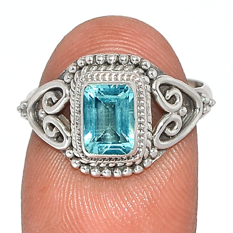 Small Filigree - Blue Topaz Ring - BLTR2181