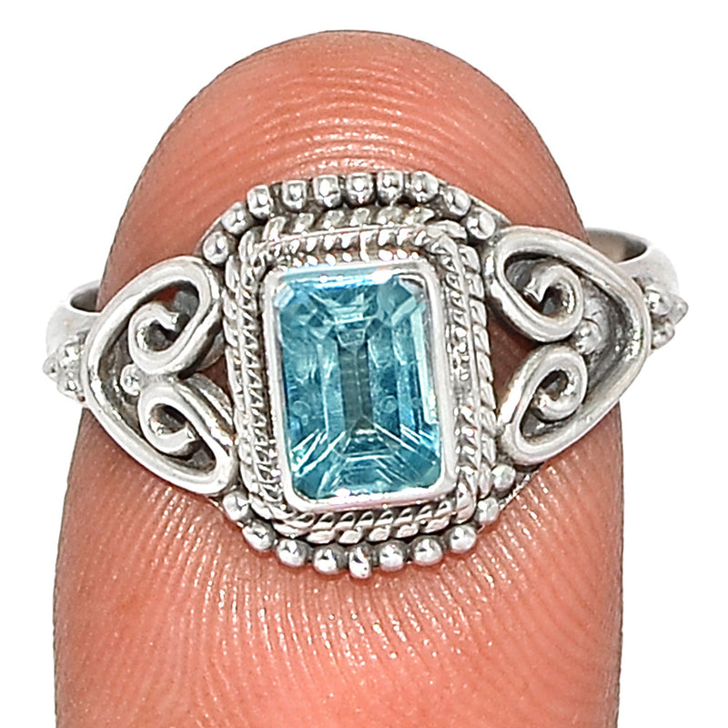 Small Filigree - Blue Topaz Ring - BLTR2183