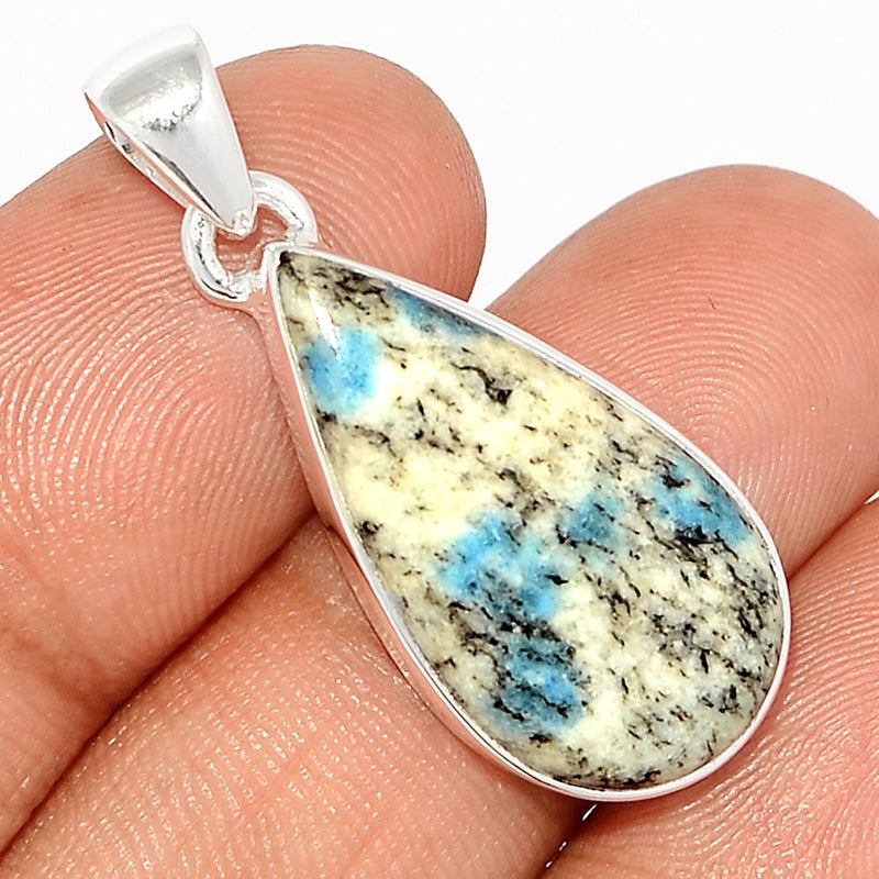 1.3" K2 Blue (Azurite In Quartz) Pendants - K2P1247