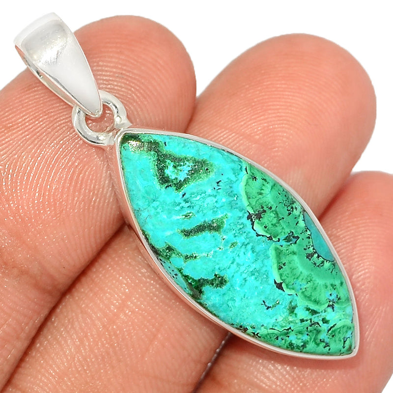 1.7" Malachite In Chrysocolla Pendants - MICP1818