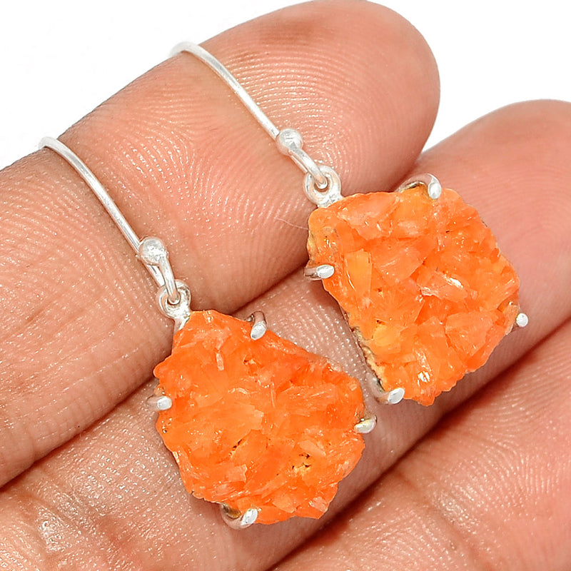 1.3" Orange Heulandite Earrings - OHLE21