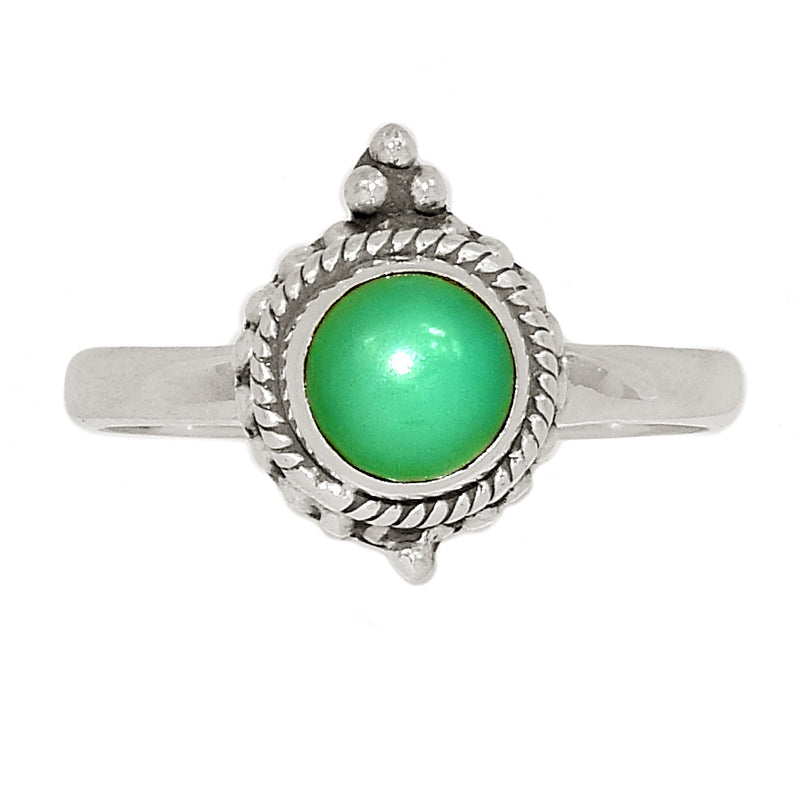 Small Filigree - Chrysoprase Ring - CRPR1130