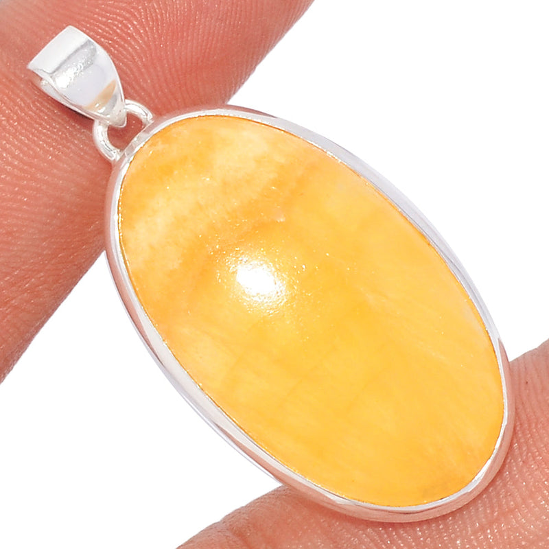 1.7" Yellow Lace Agate Pendants - YLAP112