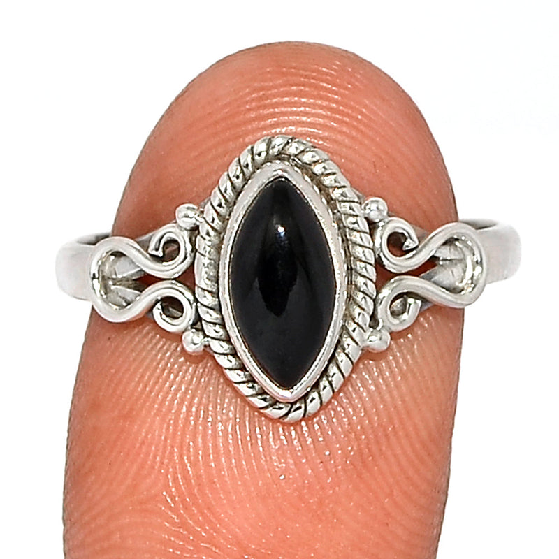 Small Filigree - Black Onyx Ring - BOXR2983