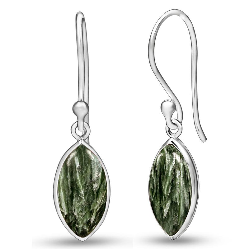 6*12 MM Marquise - Seraphinite Earrings - CB-E901SRN Catalogue